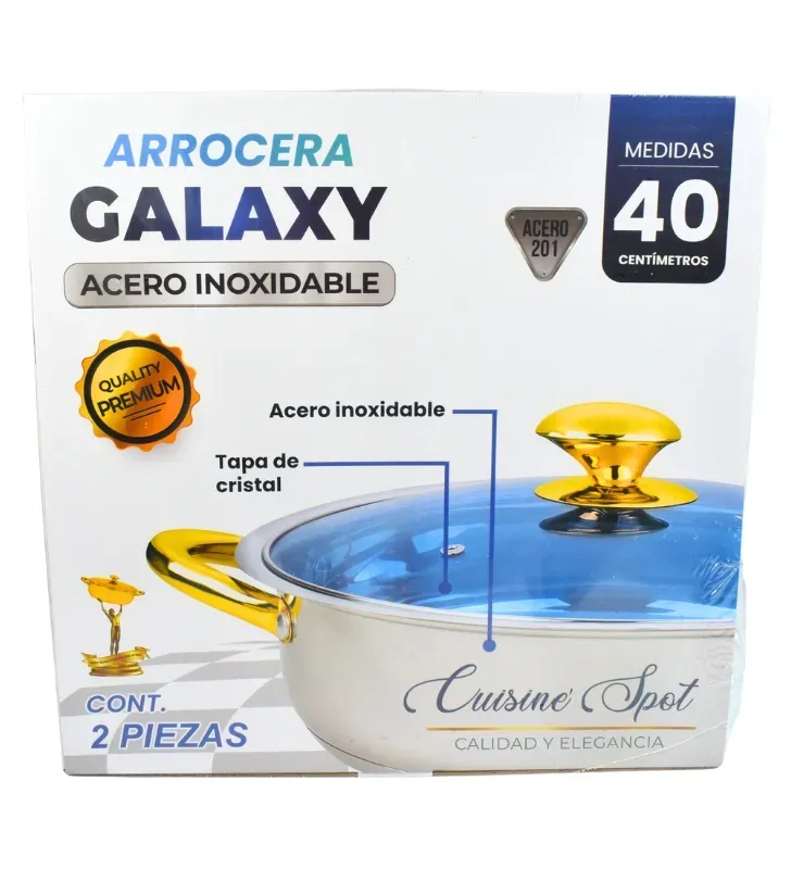 Arrocera 40cm Cuisine Spot AH-AR40 – Acero Inoxidable Gran Formato