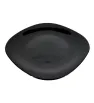 Plato Cuadrado 11" Negro Cuisine Spot OGLS04 – Vidrio Opal