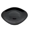 Plato Cuadrado 8" Negro Cuisine Spot OGLS05 – Vidrio Opal