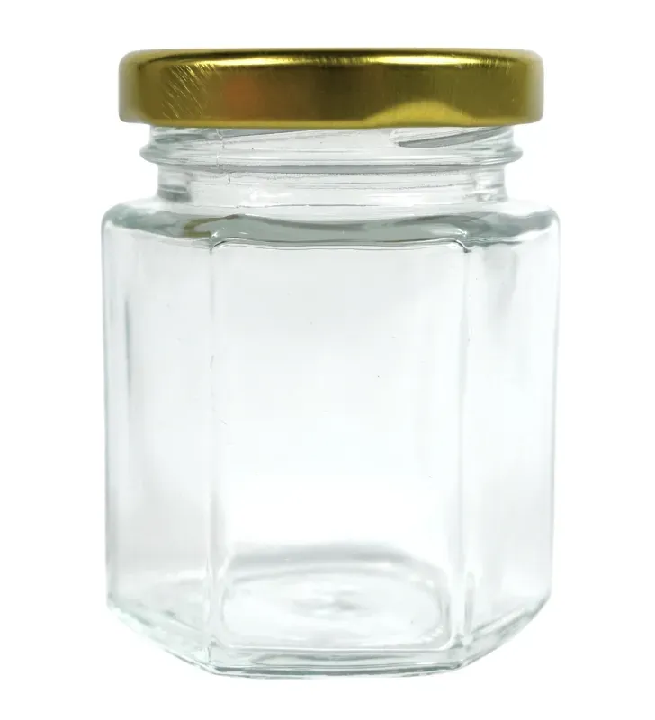 Frasco Hexagonal 80ml Cuisine Spot GLS01 – Tapa Dorada