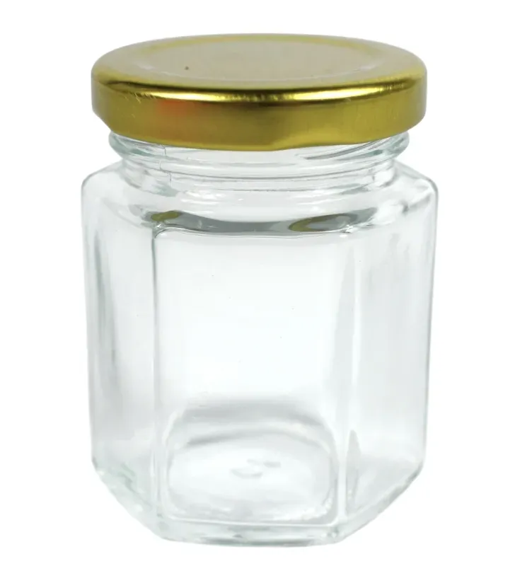 Frasco Hexagonal 80ml Cuisine Spot GLS01 – Tapa Dorada