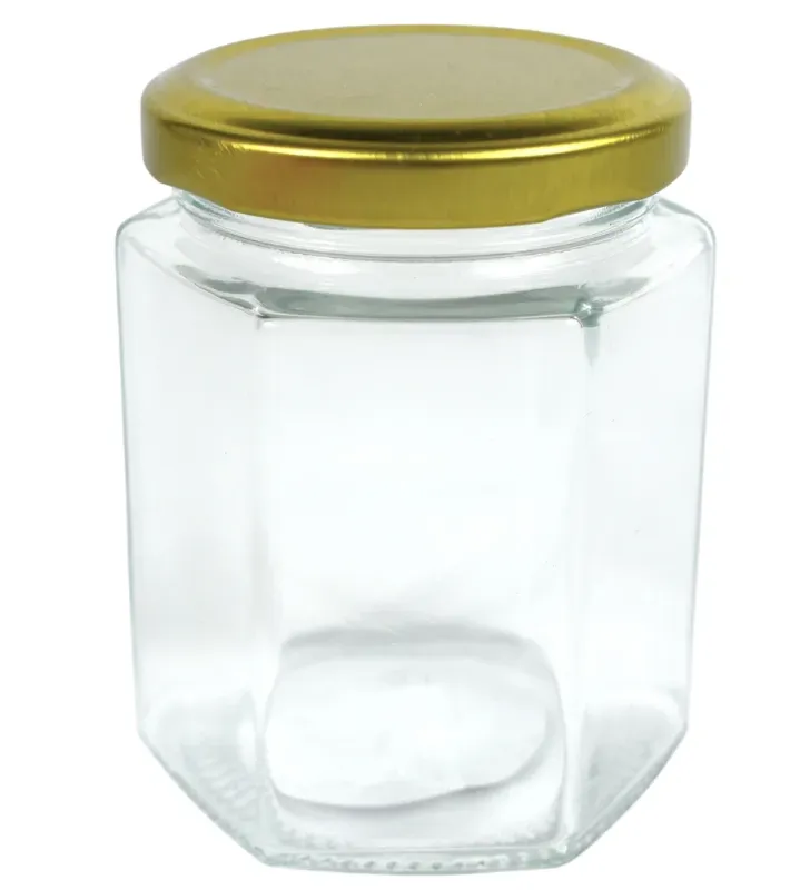 Frasco Hexagonal 180ml Cuisine Spot GLS03 – Tapa Dorada