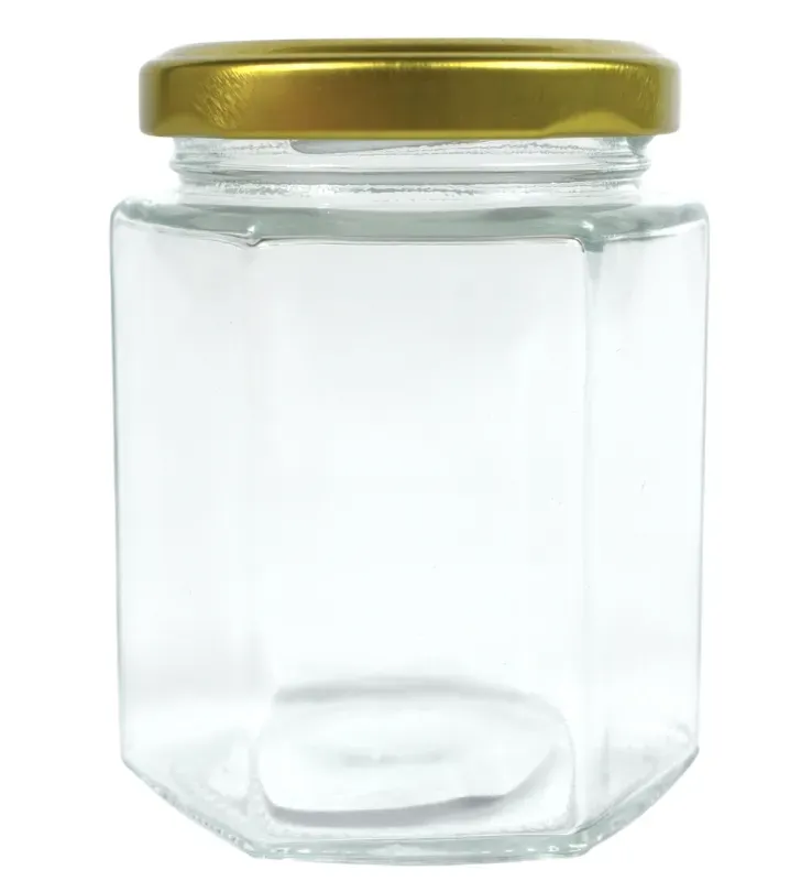 Frasco Hexagonal 180ml Cuisine Spot GLS03 – Tapa Dorada