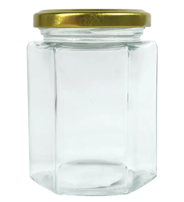 Frasco Hexagonal 280ml Cuisine Spot GLS05 – Tapa Dorada