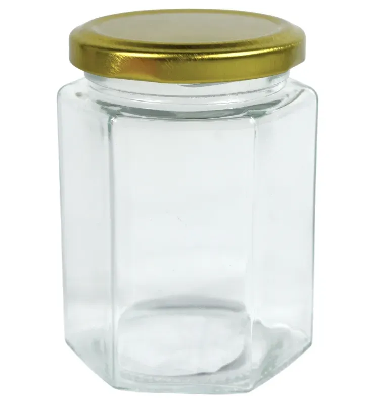 Frasco Hexagonal 280ml Cuisine Spot GLS05 – Tapa Dorada