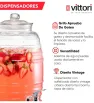 Dispensador Barrilito 9.6L Vittori 2812 – Vidrio con Llave Cromada