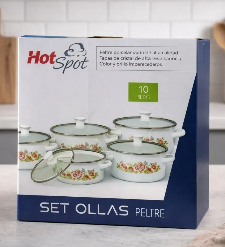 Juego de Ollas de Peltre 16-24cm Hot Spot Z476 – 10 Piezas