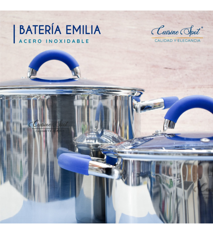 Batería de Cocina Emilia Cuisine Spot – Acero Inoxidable