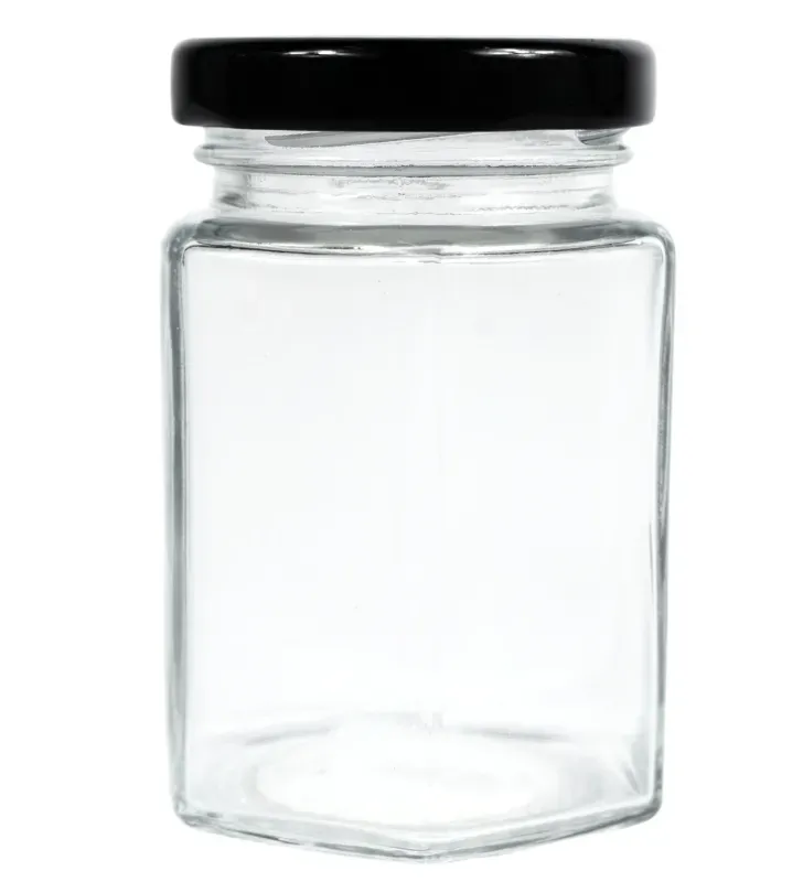 Frasco Hexagonal 120ml Vittori 3413 – Tapa Negra Twist