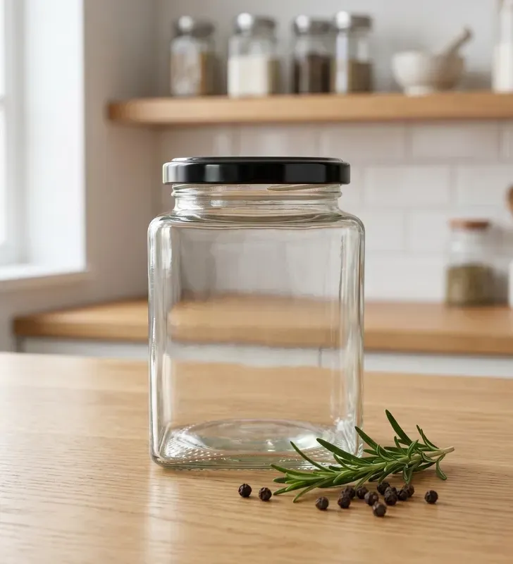 Frasco Cuadrado 500ml Vittori 3422 – Tapa Negra Twist