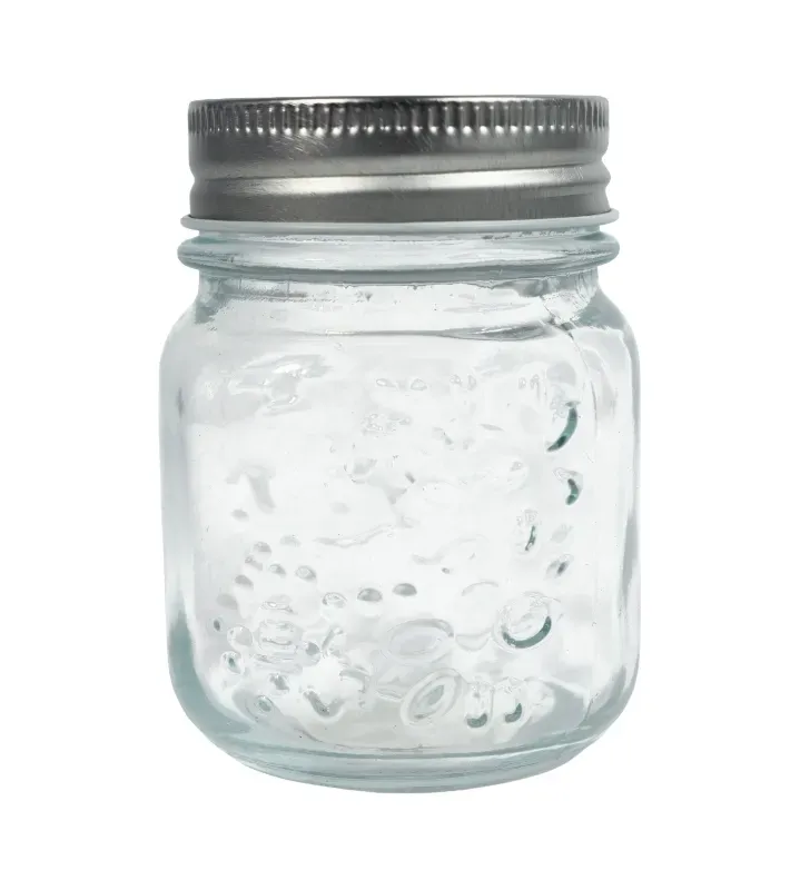 Frasco Mason Jar con Relieve Floral Vittori 3424 – Tapa a Rosca