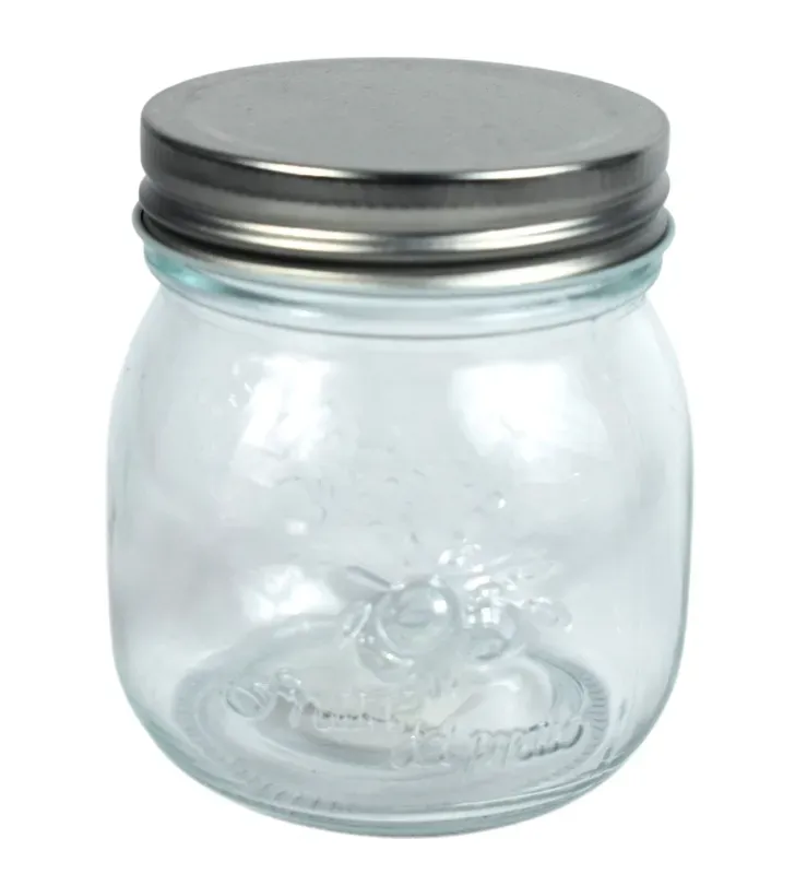 Frasco Mason Jar 300ml Vittori 3425 – Tapa Gris