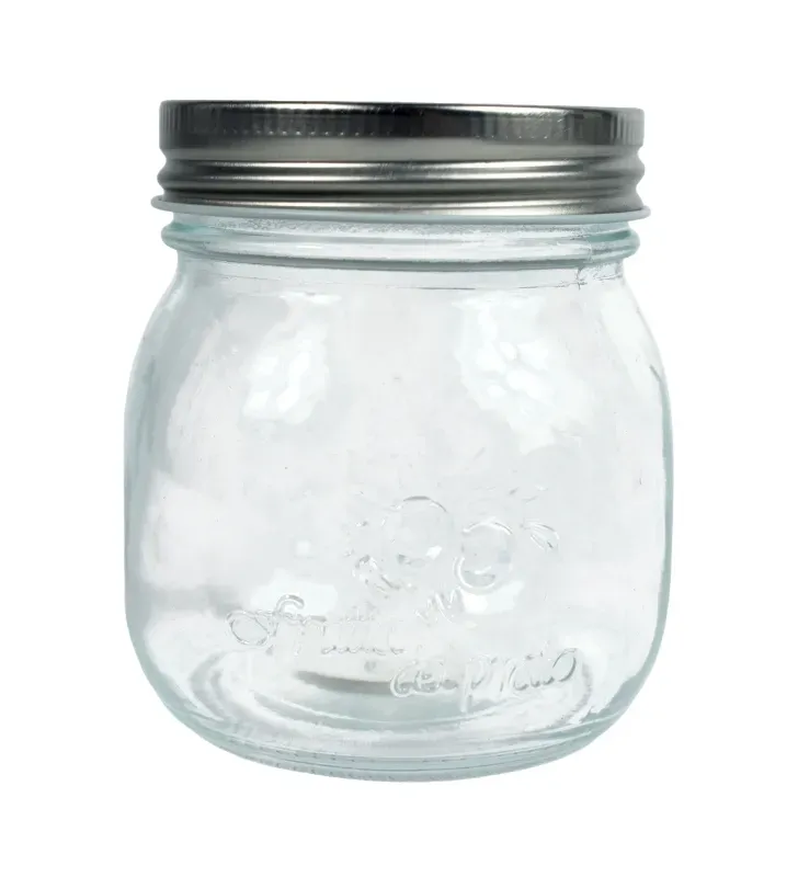 Frasco Mason Jar 300ml Vittori 3425 – Tapa Gris