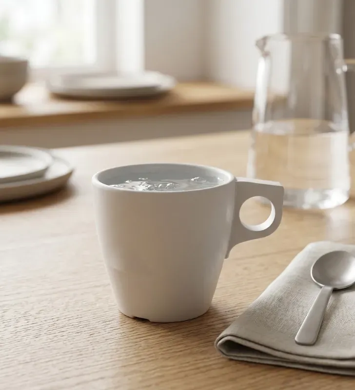 Taza Mug 8 oz Melamina Blanca Vittori 4804W – 227 ml