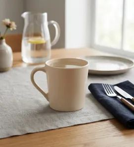 Tarro de Melamina 12 oz Beige Vittori 4805B – 365 ml