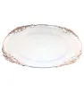 Plato Base Cádiz Transparente Filo Rosa Vittori 3704R
