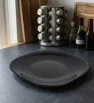 Plato Cuadrado 11" Negro Cuisine Spot OGLS04 – Vidrio Opal