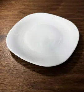 Plato Opal Glass Cuadrado 18.5cm Cuisine Spot OGLS02