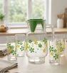 Set de Jarra de Cristal y 4 Vasos Yudha YD232Y2 – Con Tapa