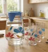 Set de Jarra de Cristal y 4 Vasos Yudha YD232Y2 – Con Tapa