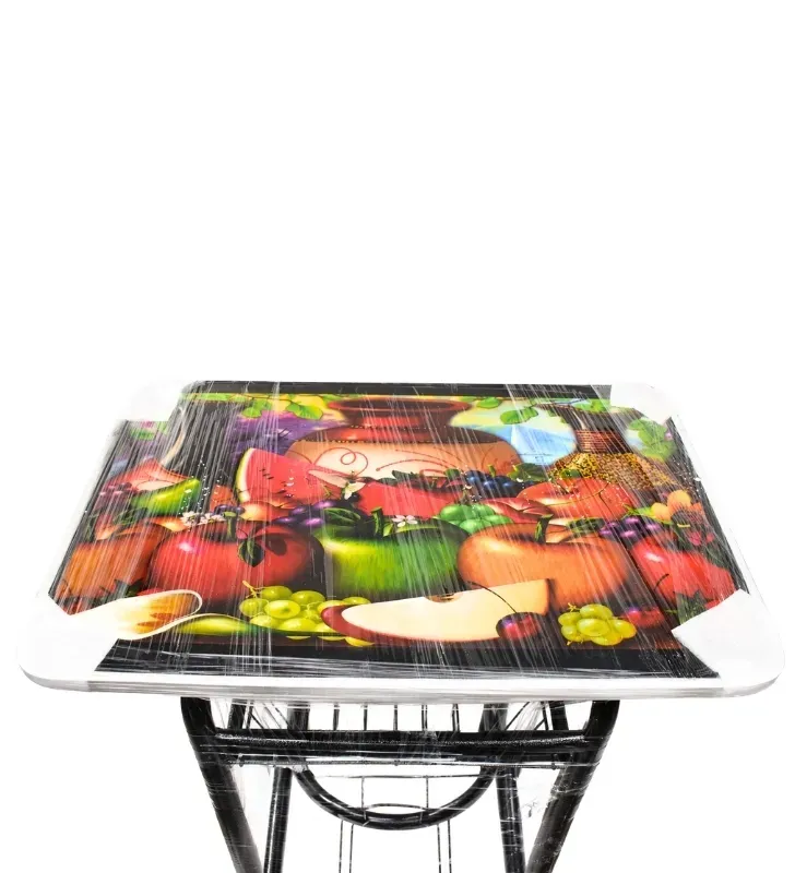 Portagarrafón de Mesa Silver Tubogar con Canasta y Diseño de Frutas