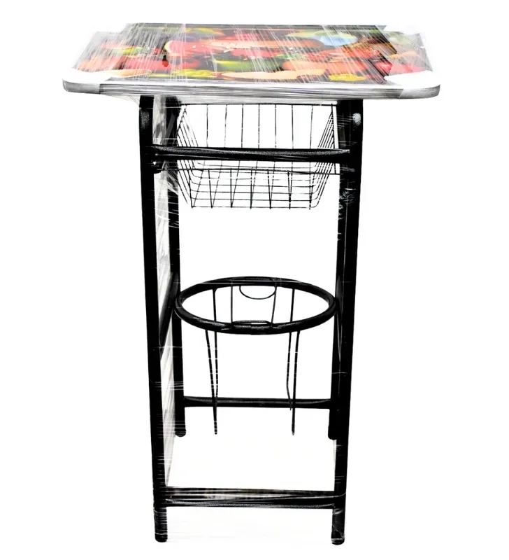 Portagarrafón de Mesa Silver Tubogar con Canasta y Diseño de Frutas