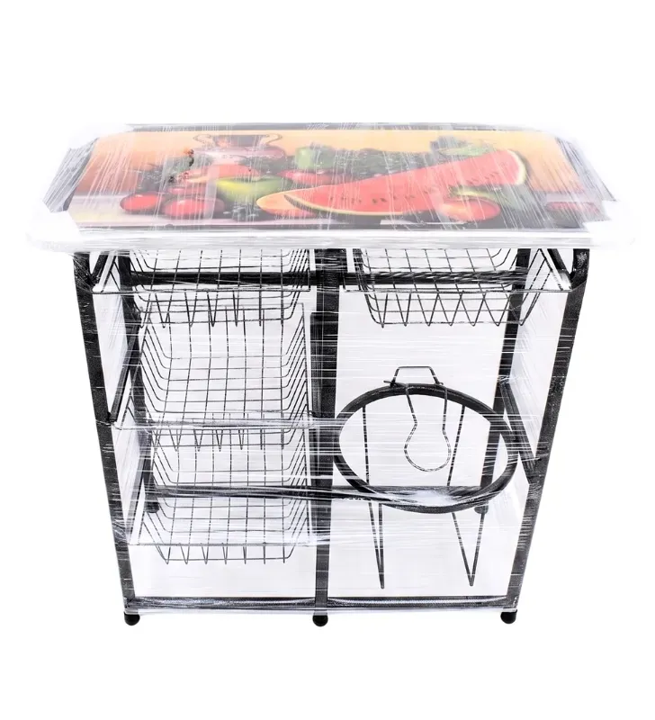 Portagarrafón Triana Sencilla Silver Tubogar – 4 Canastas y Mesa