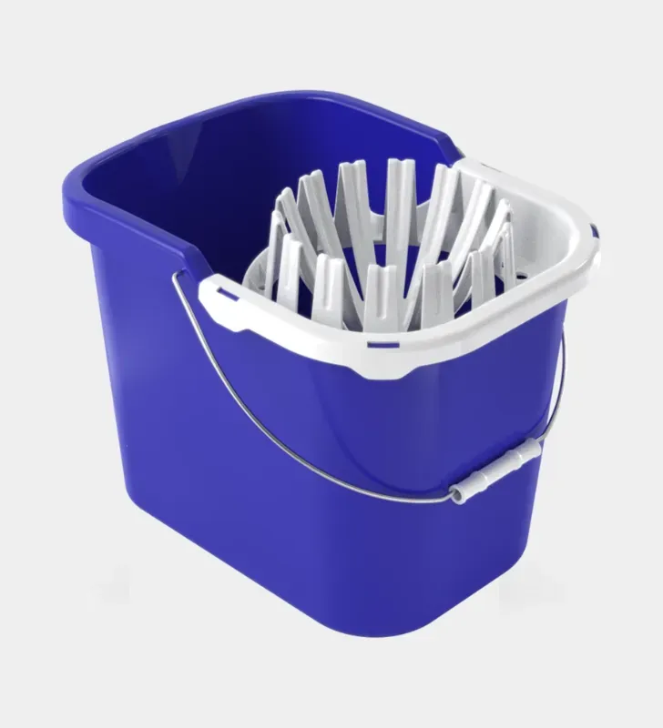 Cubeta Recta 14L con Ruedas y Escurridor Torosqui – Limpieza Fácil