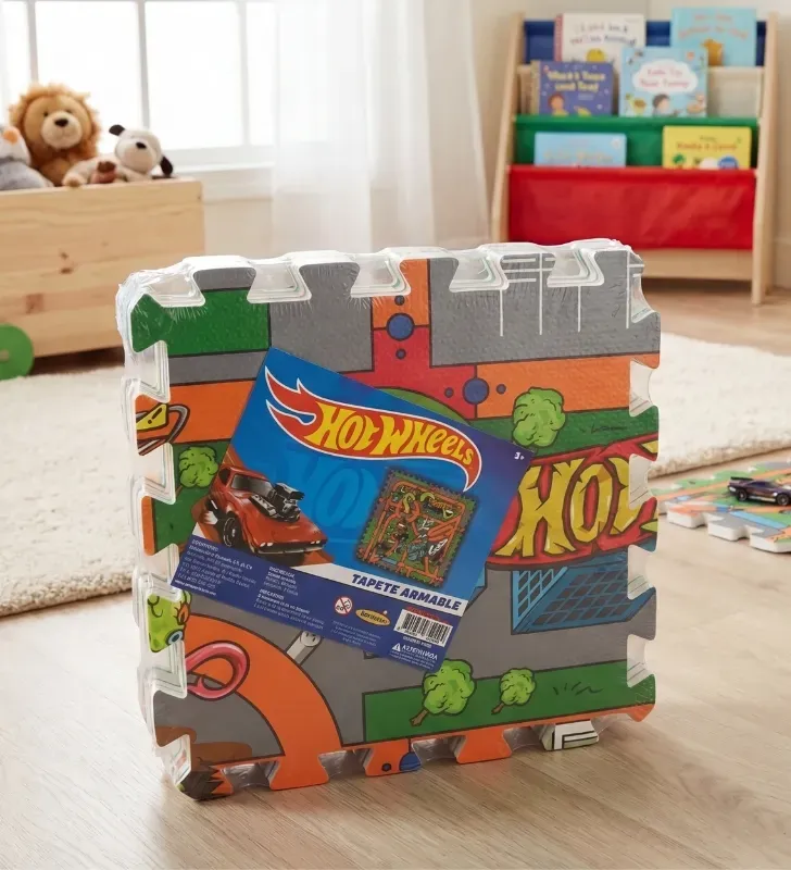 Tapete de Foamy Hot Wheels Toymark T378963 – Piso Armable Seguro