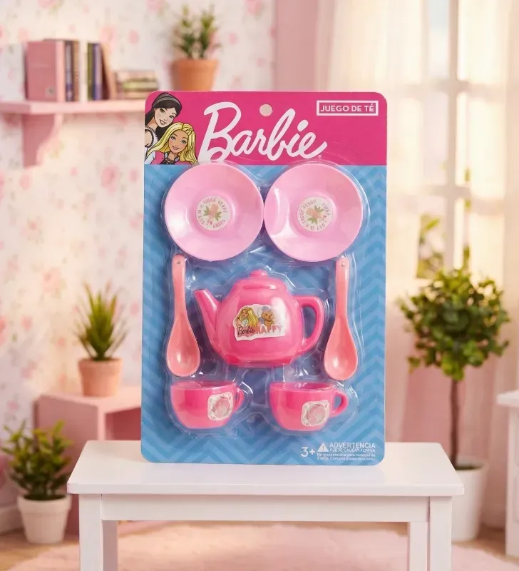 Juego de Té Barbie Toymark T353838 – Set de Belleza y Rol