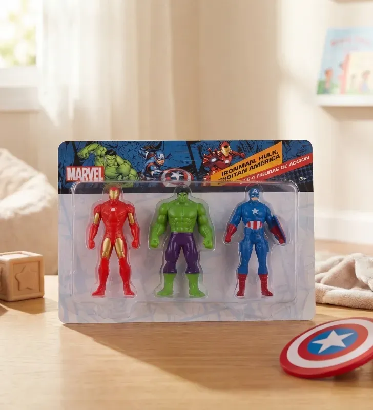 Set de Figuras Marvel Toymark MT-SCH – Iron Man, Hulk, Capitán América