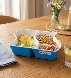 Botanero Bi-color Torosqui – Resistente y Libre de BPA