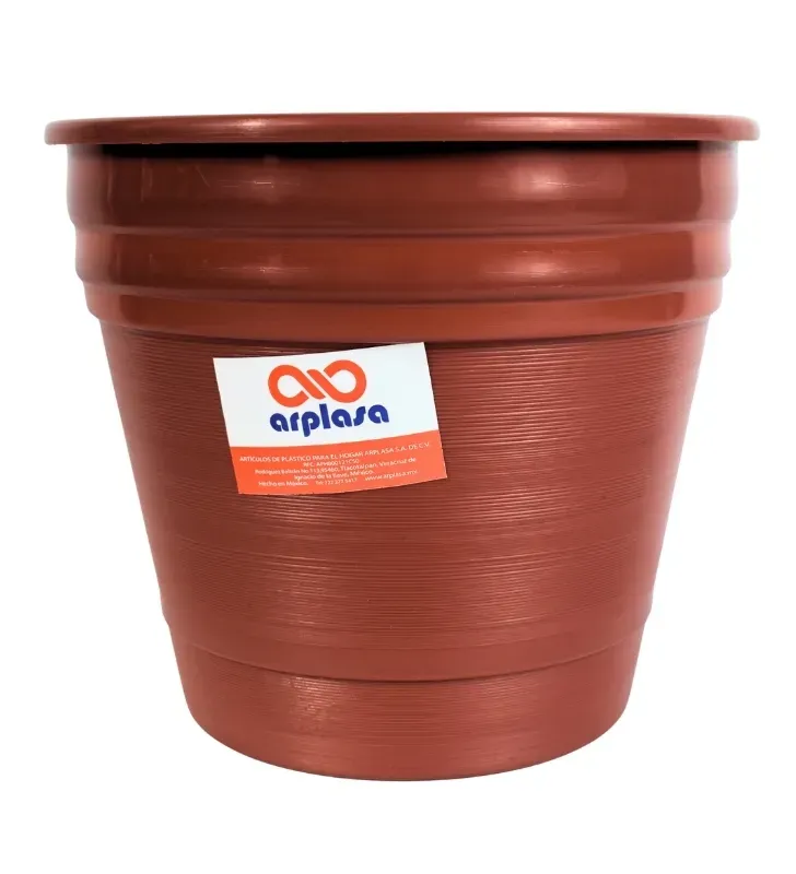 Maceta No. 4 Terracota Arplasa – Plástico Resistente y Duradero