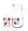 Juego de Vasos y Jarra Glassia 5 Piezas – Deco Fresas – V504990