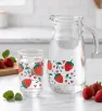 Juego de Vasos y Jarra Glassia 5 Piezas – Deco Fresas – V504990