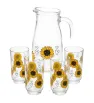 Juego de Vasos y Jarra Glassia 5 Piezas – Girásoles May – V505090
