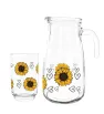 Juego de Vasos y Jarra Glassia 5 Piezas – Girásoles May – V505090