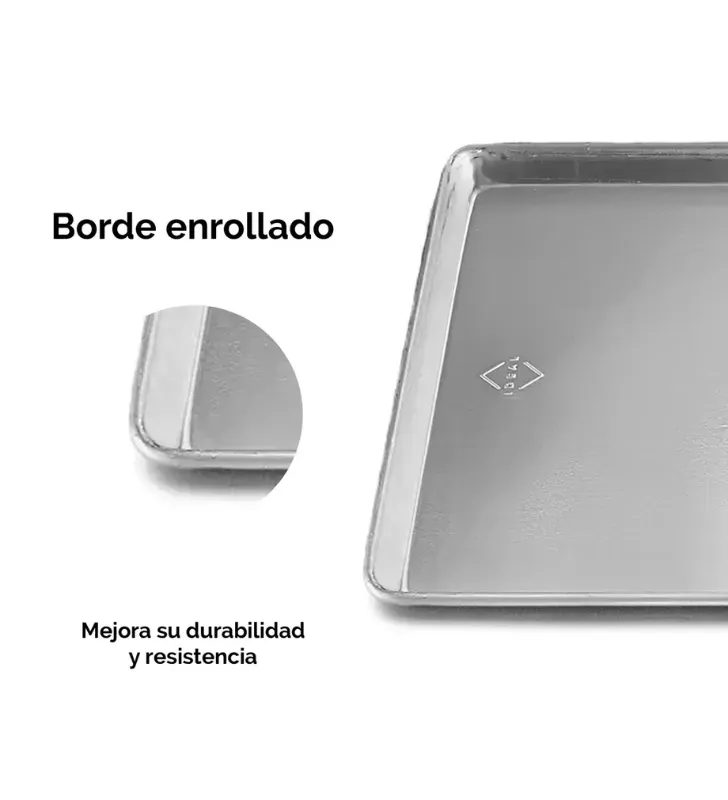 Charola de Aluminio La Ideal 35 x 50 cm – Calidad Profesional