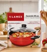 Cacerola Lamex 28 cm Roja 5.5L – Antiadherente 5 Capas
