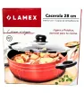 Cacerola Lamex 28 cm Roja 5.5L – Antiadherente 5 Capas