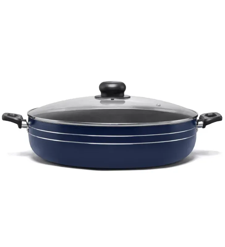 Arrocera Azul 34 cm 7.5L – Antiadherente 5 Capas con Tapa