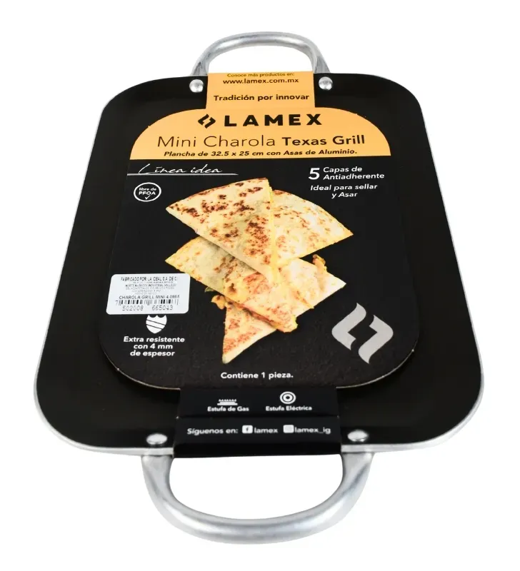 Mini Charola Texas Grill Lamex 32x24 cm – Aluminio 4 mm