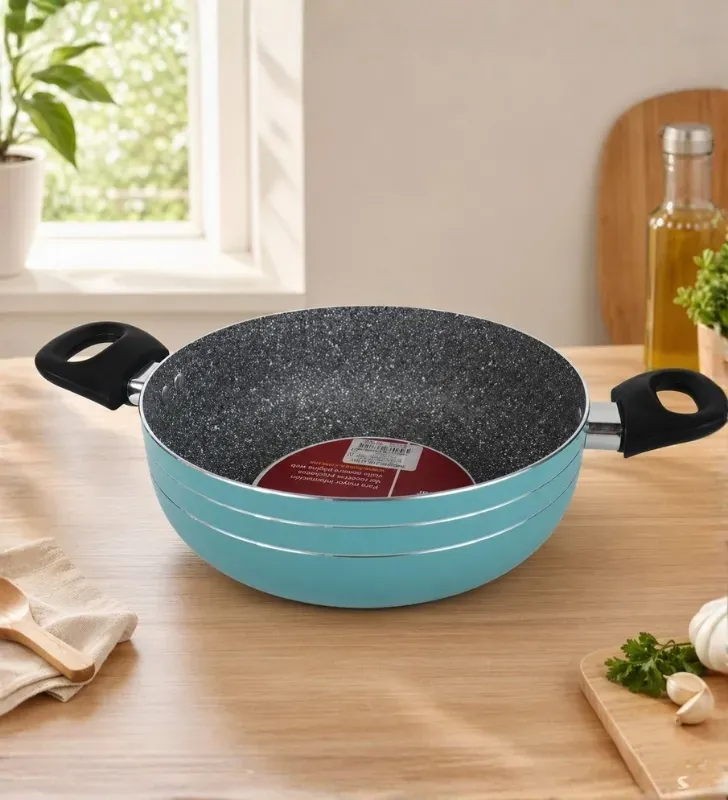 Cacerola Lamex Stone Aqua 24 cm 3L – Antiadherente Tipo Piedra