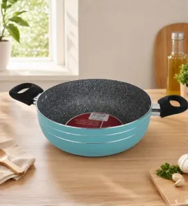 Cacerola Lamex Stone Aqua 24 cm 3L – Antiadherente Tipo Piedra