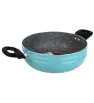 Cacerola Lamex Stone Aqua 24 cm 3L – Antiadherente Tipo Piedra