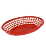 Canasta oval roja– Plástico alimentario