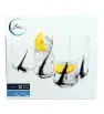 Juego de 12 Vasos Crisa Black Swirl A365 – 394ml y 472ml