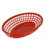 Canasta oval roja– Plástico alimentario