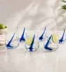 6099 JGO 6 VASOS DOF BLUE SWIRL