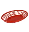 Canasta oval roja– Plástico alimentario